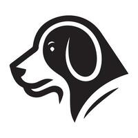 Dog head icon. Flat style. Cartoon dog face. Vector illustration. Silhouette simple. Animal Logotype concept. Logo design template.
