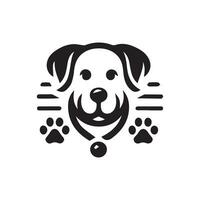 perro cabeza icono. plano estilo. dibujos animados perro rostro. vector ilustración. silueta simple. animal logotipo concepto. logo diseño modelo.