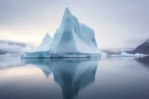 AI generated Iceberg in Greenland. AI Generated photo