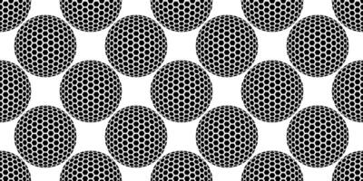 black white golf ball seamless pattern vector