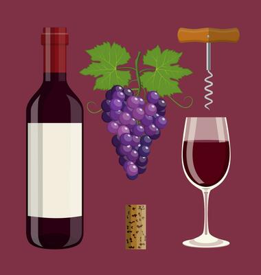 Bottle, glass, cork, corkscrew