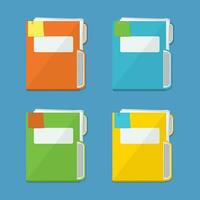 Set documents folder vector