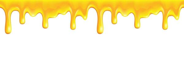 realistic honey drip frame background vector