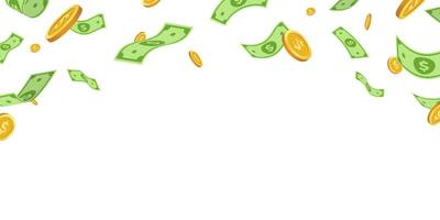 dollar money rain background illustration vector