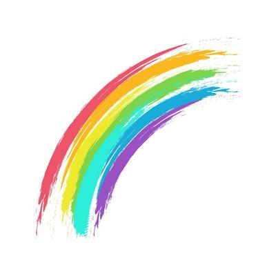 abstract grungy rainbow drawing illustration