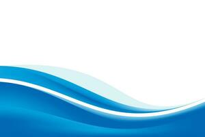 Abstract Smooth Blue Wavy Background vector