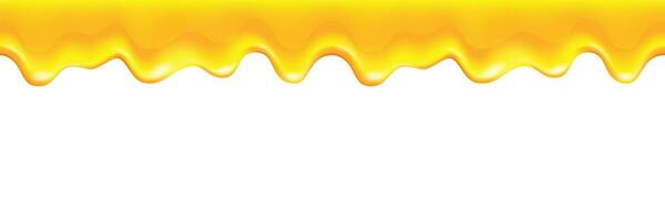realistic honey drip frame background vector
