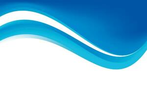 Abstract Smooth Blue Wavy Background vector