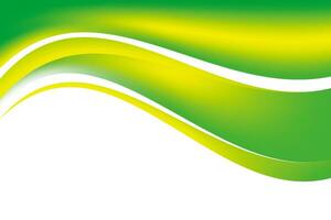 Abstract Green Yellow Wavy Background vector