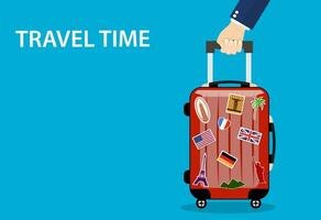 Travel bag, luggage vector