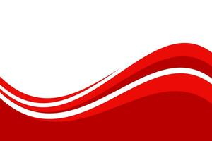 Abstract Flat Red White Wavy Background vector