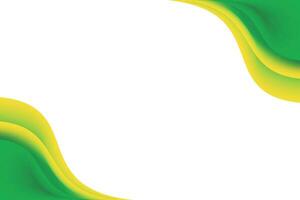 Abstract Smooth Green Yellow Wavy Background vector