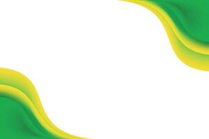 Abstract Smooth Green Yellow Wavy Background vector