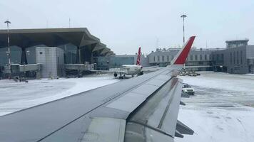 Winter Flughafen Runway von über video