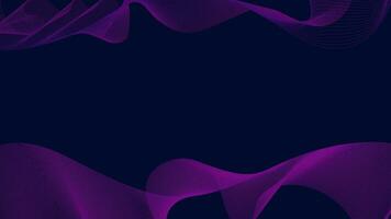 resumen púrpura línea olas en un oscuro negro antecedentes diseño vector