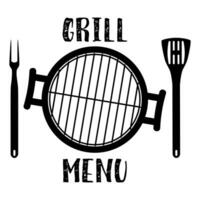 grill menu symbol vector