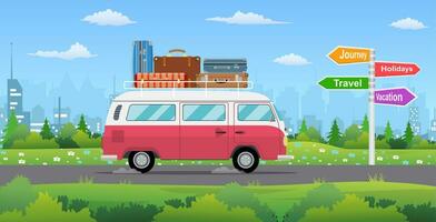 vintage car on city background. vector