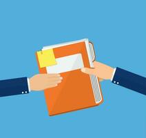 Hands Give Folder Document Papers, vector