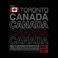 toronto canada graphic t shirt design, typography vector, illustration, casual style vector