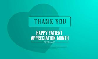 Happy Patient Appreciation Month Background Vector Illustration