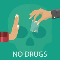 No drugs concept vector