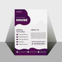Real estate business free vector flyer template design
