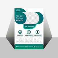 Modern vector medical flyer template design