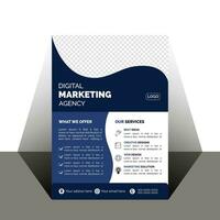 Digital marketing agency vector business flyer template design