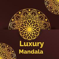 Luxury ornamental mandala background with arabic Islamic east style vector