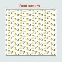 Pattern with icons of vegetables vector