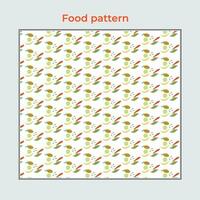 Pattern with icons of vegetables vector