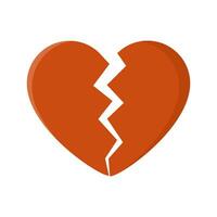 broken heart isolated on white background vector