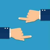 Hand with pointing finger left and right side vector