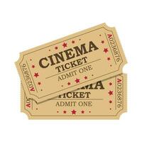 Retro cinema tickets vector