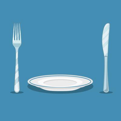plate knife and fork