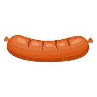 Grilled sausage icon vector