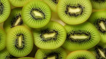 AI generated Top view kiwi slice texture AI Generative photo