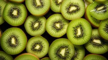 AI generated Top view kiwi slice texture AI Generative photo