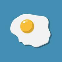 Healthy nutritious breakfast. Fried egg. vector