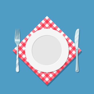 plate knife and fork