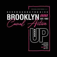 new york brooklyn lettering typography vector, abstract graphic, illustration, for print t shirt vector