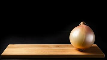 AI generated fresh garlic on the cutting board AI Generative photo