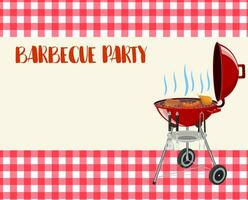 Barbecue party blank invitation. vector