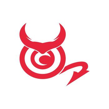 plantilla de vector de logotipo de diablo