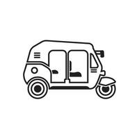 Motorcycle rickshaw icon logo vector illustration design