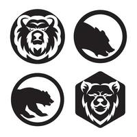 oso logo vector modelo