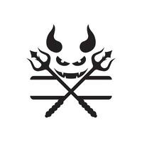 plantilla de vector de logotipo de diablo