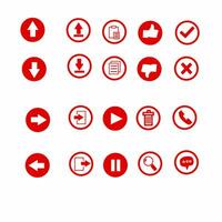 Button for game website application and many social media component vector