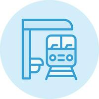 ilustración de diseño de icono de vector de plataforma de tren