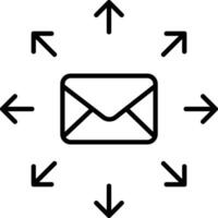 Bulk Mail Outline vector illustration icon